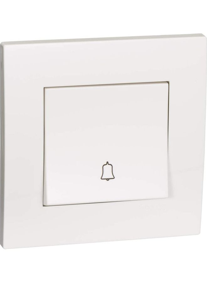 Schneider 1-Gang Vivace Retractive Door Bell Switch with Symbol 2 Way 10A White