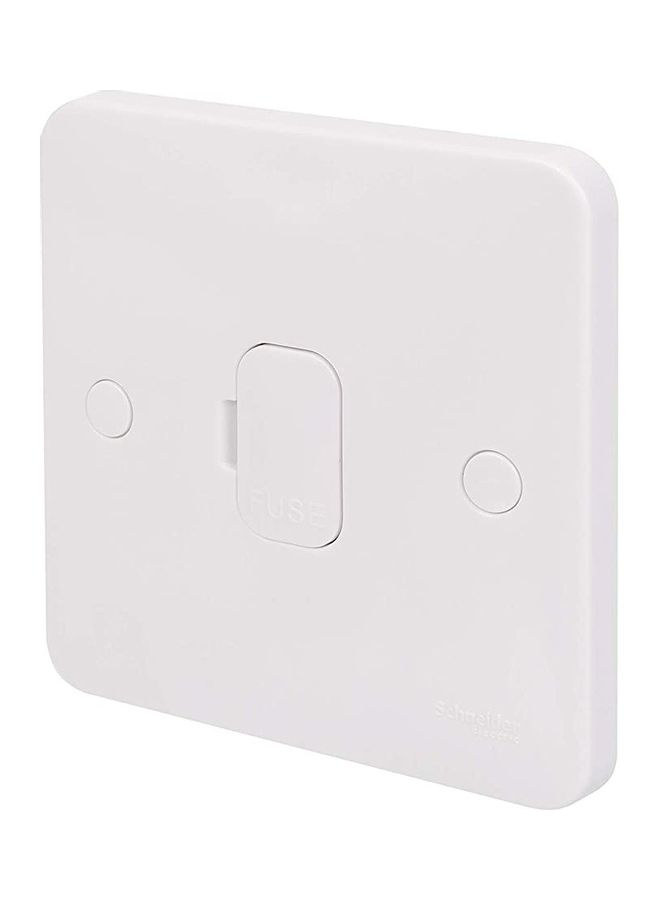 Schneider Electric - Lisse Moulded Unswitched Single Fused Connection Unit, 13A White - Image 1
