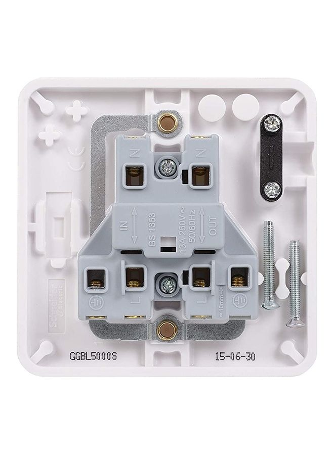 Schneider Electric - Lisse Moulded Unswitched Single Fused Connection Unit, 13A White - Image 1