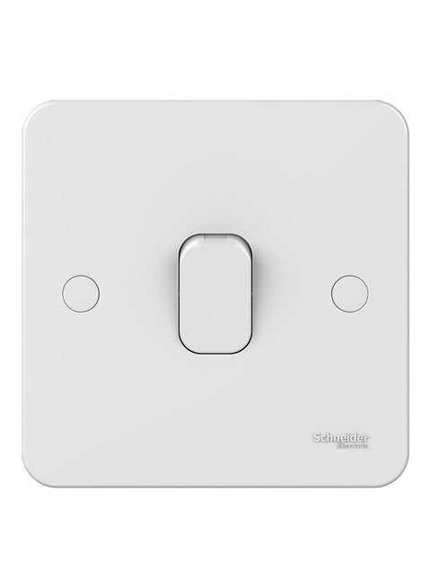 1-Way Lisse Plate Switch, 1 Gang, 10AX White