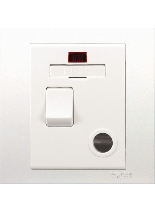 Schneider Electric Vivace Switched Fused Connection Unit with Neon 13A, 250V White 