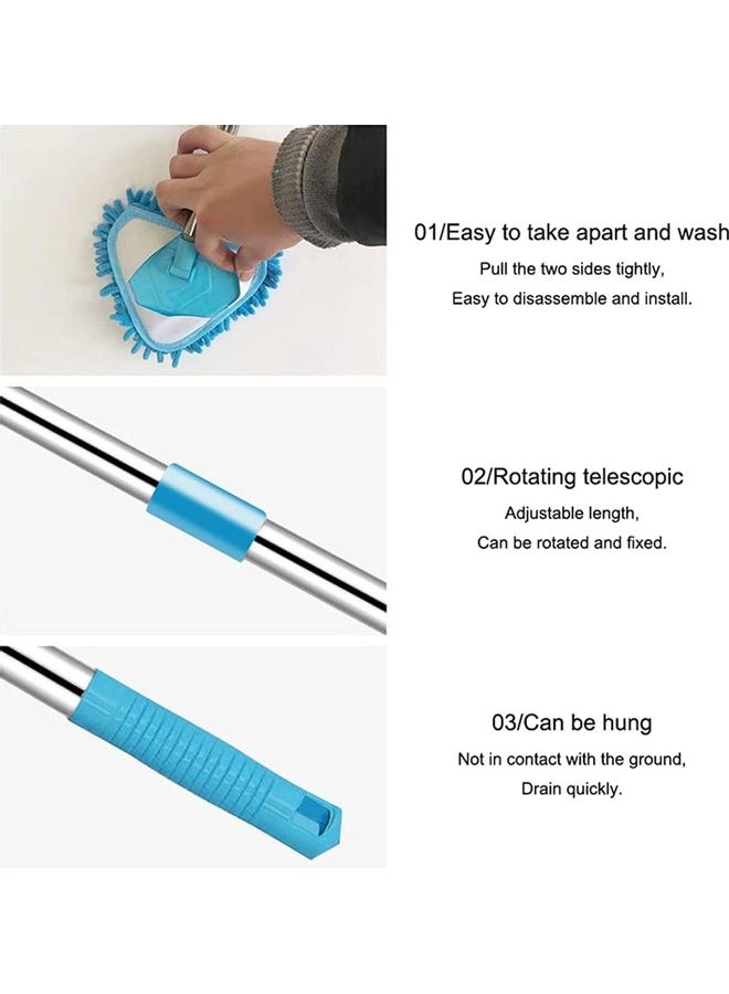 Sunshine Household Floor Cleaning Microfiber Mop Blue/Silver - Image 5