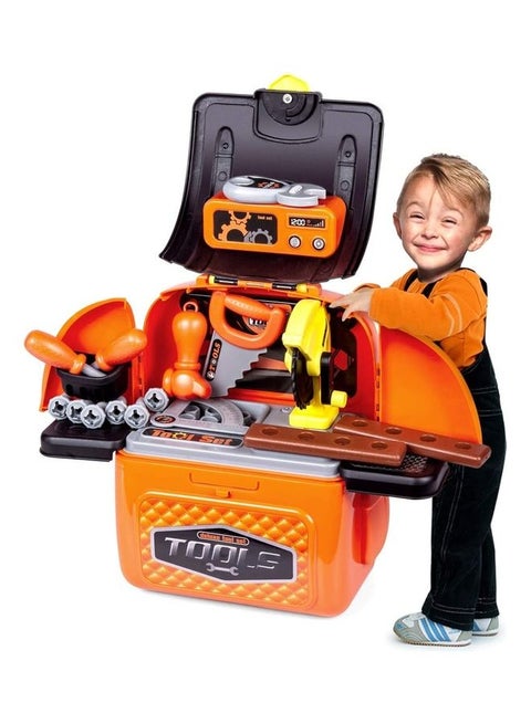 2-In-1 Deluxe Tools Set with Box for Kids
