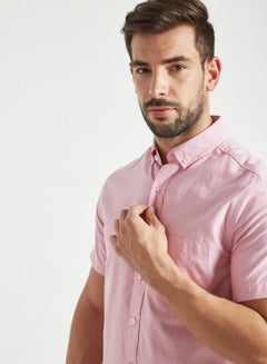 Sivvi x D'Atelier Short Sleeve Oxford Shirt Pink  - Image 3
