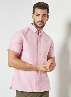 Sivvi x D'Atelier Short Sleeve Oxford Shirt Pink  - Image 1