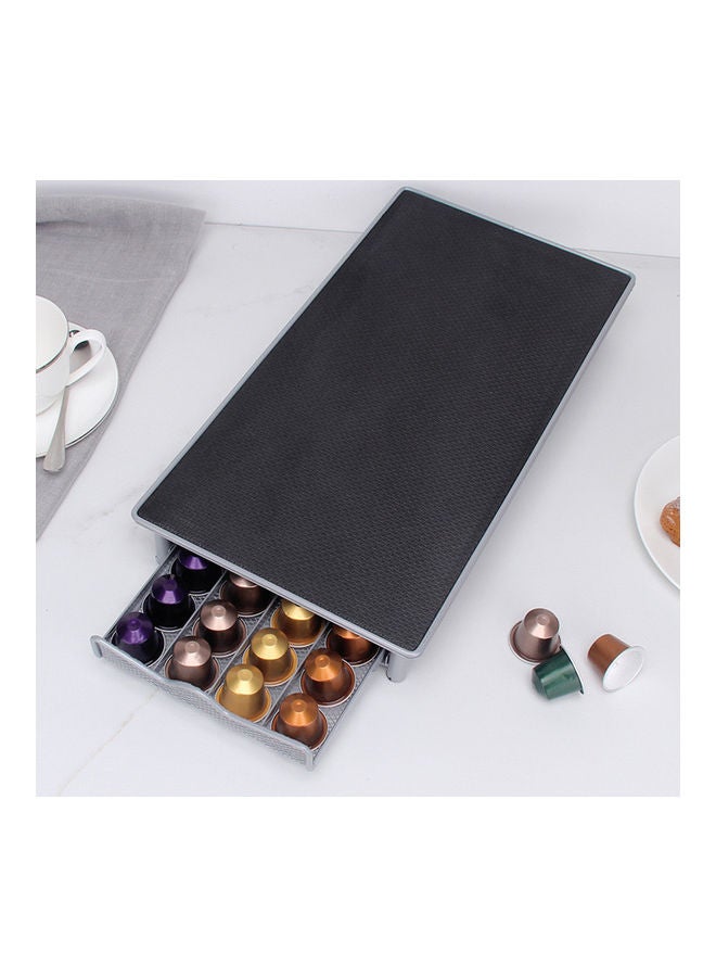 حامل كبسولات القهوة فضي/أسود - Image 2