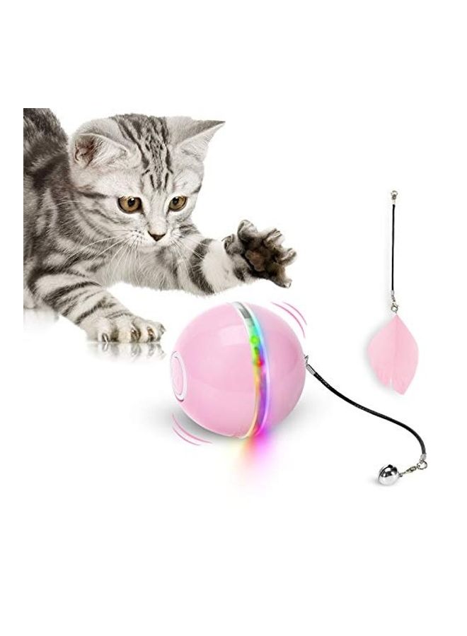 Alfa.life Interactive Cat Toys Ball With LED Light Pink - Image 1