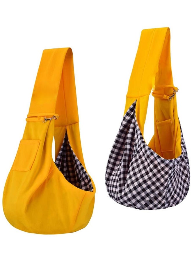 Alfa.life Reversible Pet Sling Carrier Tote Handbag Yellow 75x50x20cm - Image 1