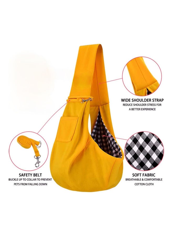 Alfa.life Reversible Pet Sling Carrier Tote Handbag Yellow 75x50x20cm - Image 3
