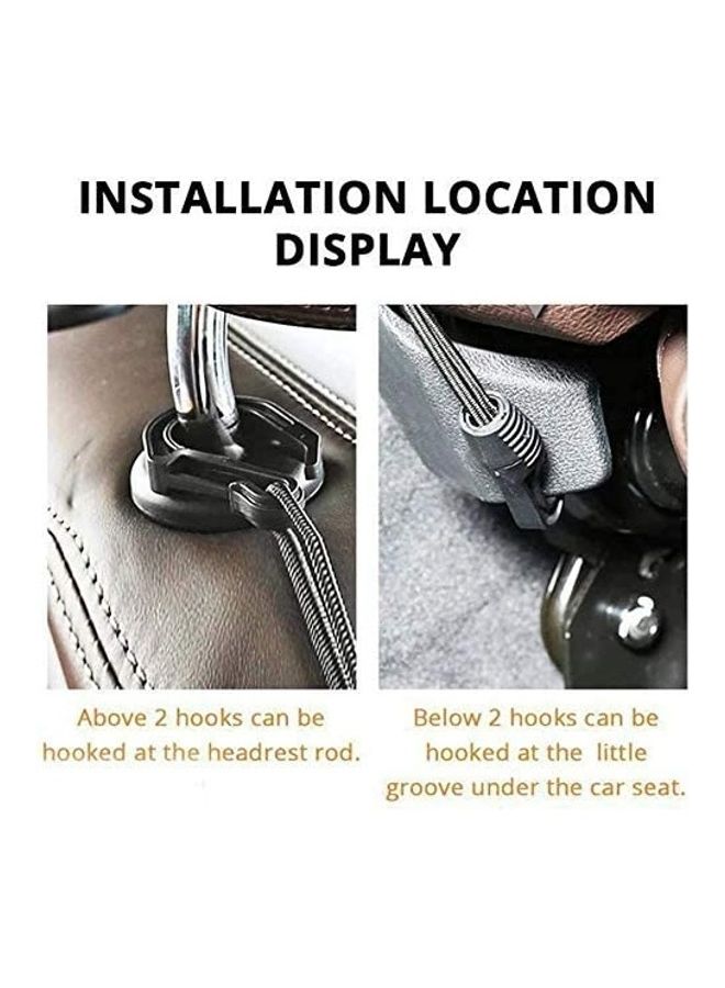 شو وو حاجز للحيوانات الأليفة داخل السيارة بتصميم شبكة أمان أسود - Image 3