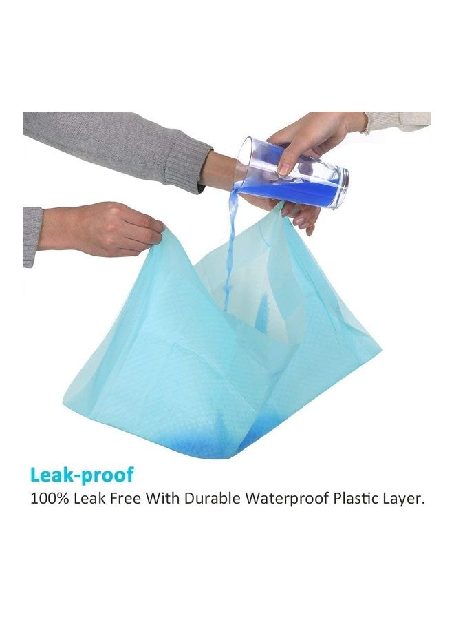 XiuWoo 50-Piece Pet Pee Disposable Training Pad Blue/White - Image 2