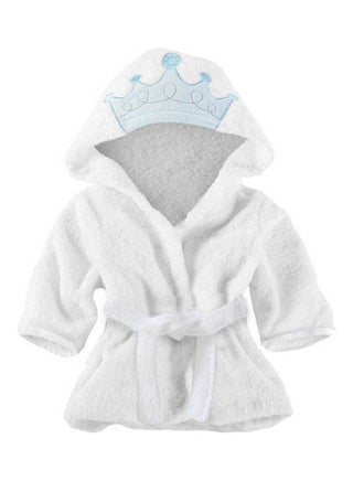 Hooded Neck Cotton Little Prince Robe White - v1625215196/N48661374V_1