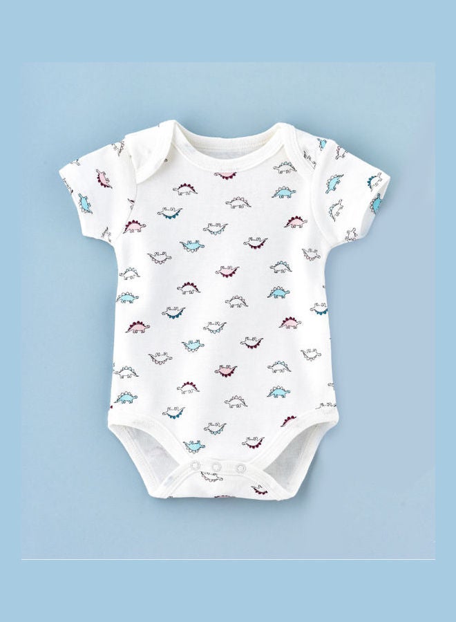 babyqlo Cute Dino Printed Onesie Multicolour  - Image 1