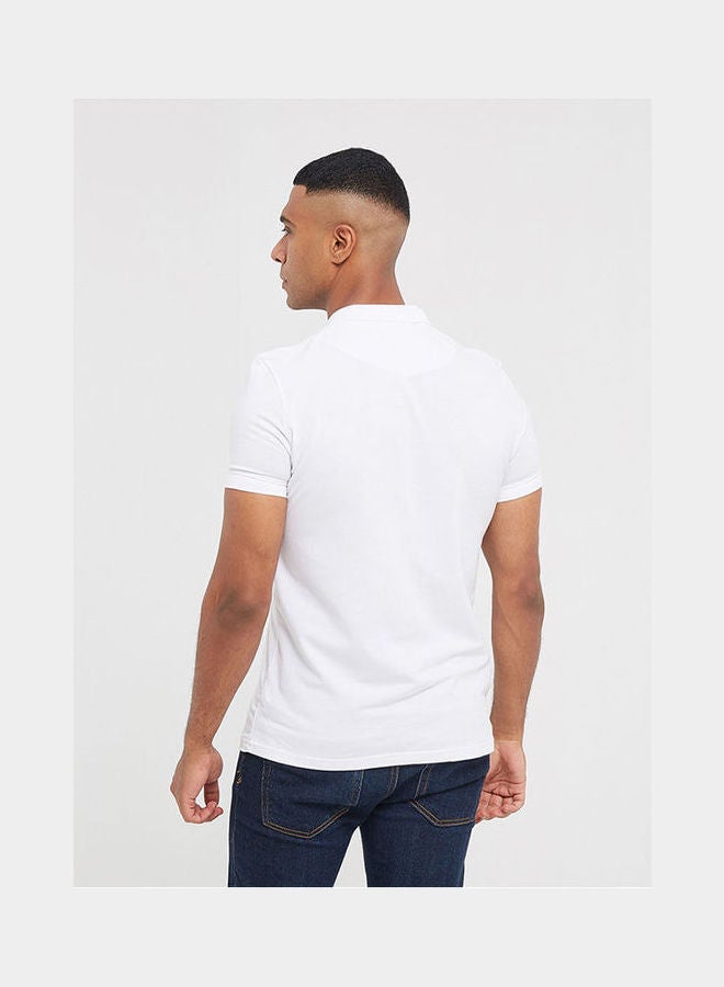 Git - Polo T-Shirt With Two Patches On Chest White - Image 1