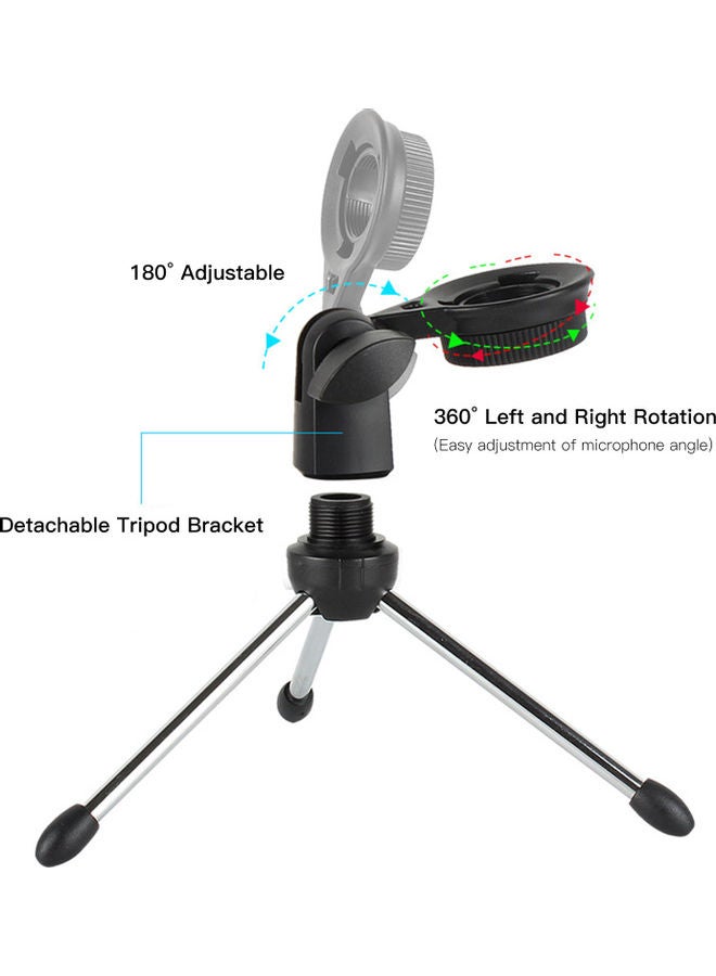 USB Condenser Professional Computer Cardioid Metal Mic Kit - Image 2