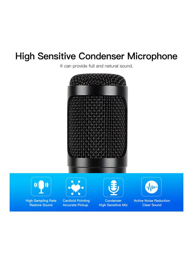 USB Condenser Professional Computer Cardioid Metal Mic Kit - Image 3