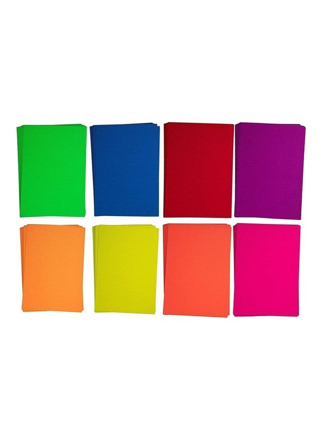 Pack Of 50 Colourful Corrugated Sheets Multicolour - Image 1