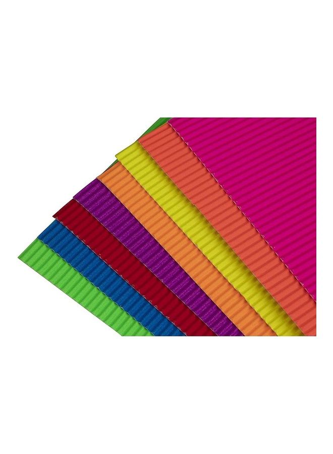Pack Of 50 Colourful Corrugated Sheets Multicolour - Image 2