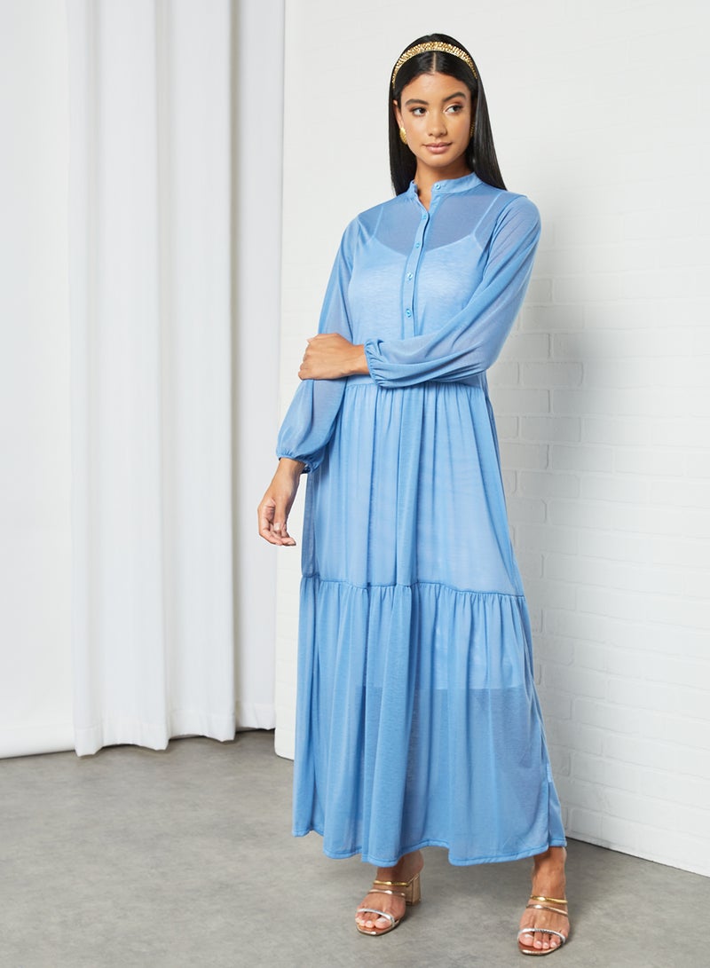SIVVI for HANIYA Sheer Maxi Dress Blue  - Image 1