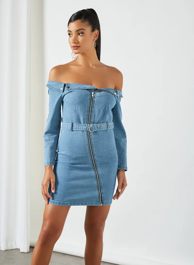 FEMME LUXE Off-Shoulder Dress