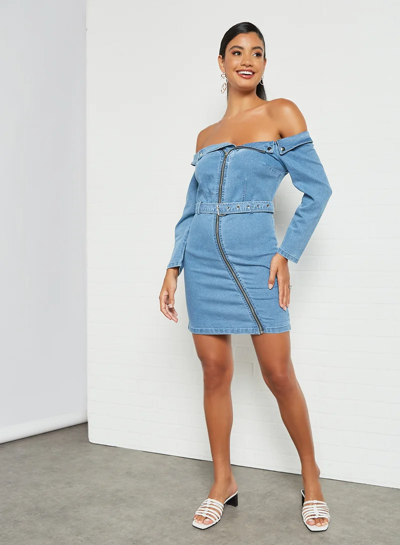 FEMME LUXE Off-Shoulder Dress