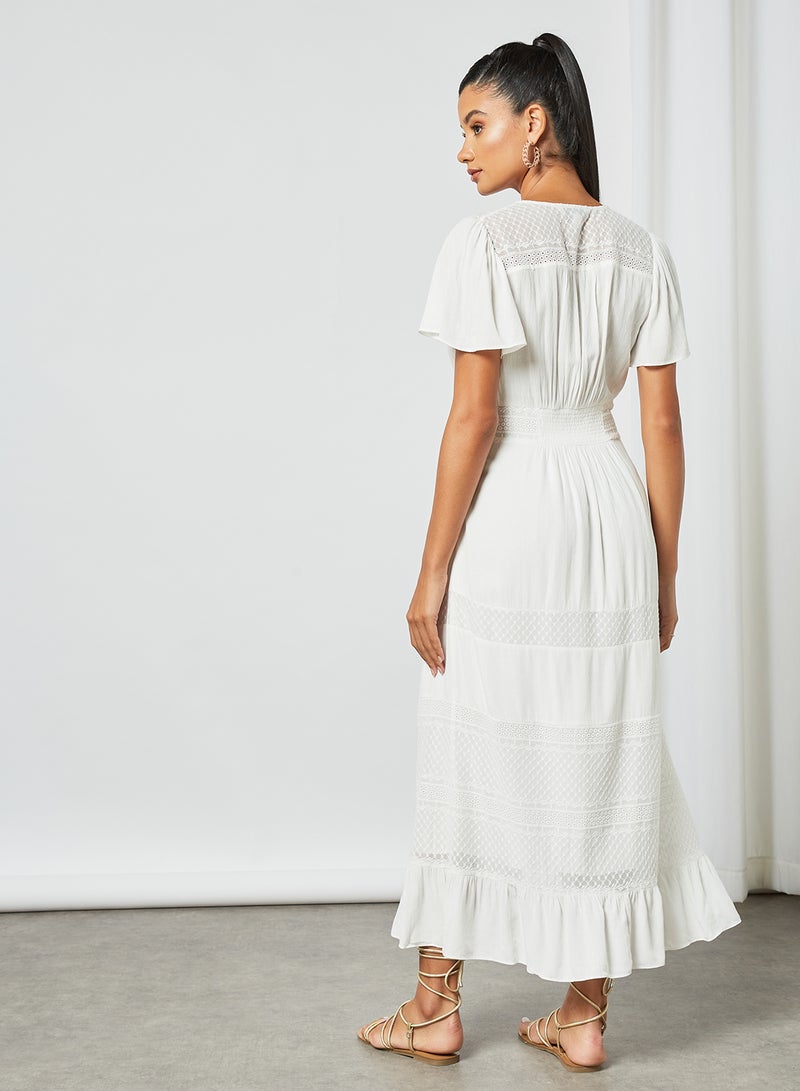 forever new - Ruffled Hem Maxi Dress White - Image 1