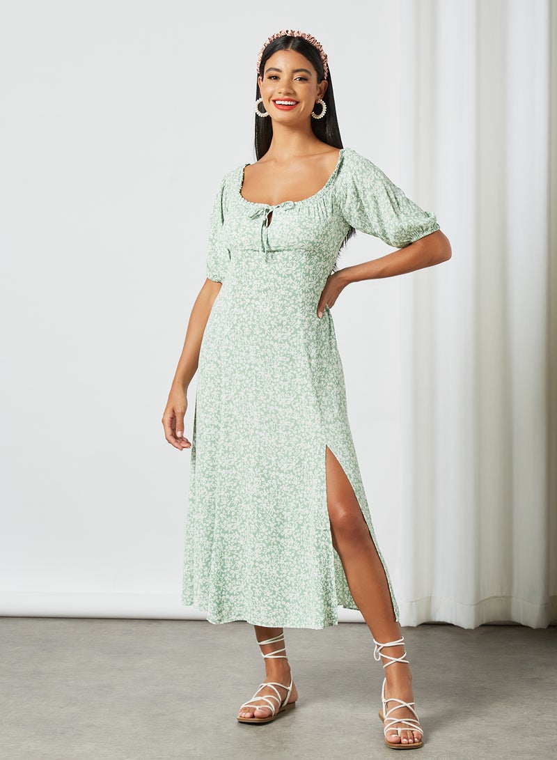 Carla Floral Midi Dress Mint - v1625231779/N47323096V_1