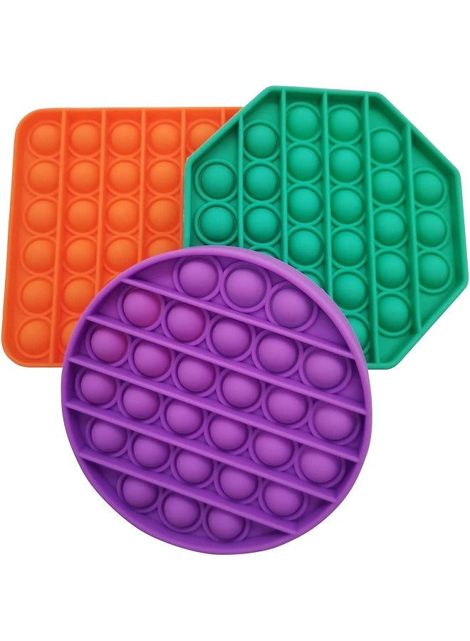 شو وو لعبة فيدجيت حسّيّة لفرقعة الفقاعات بضغط الأصابع من 3 قطع - Image 1