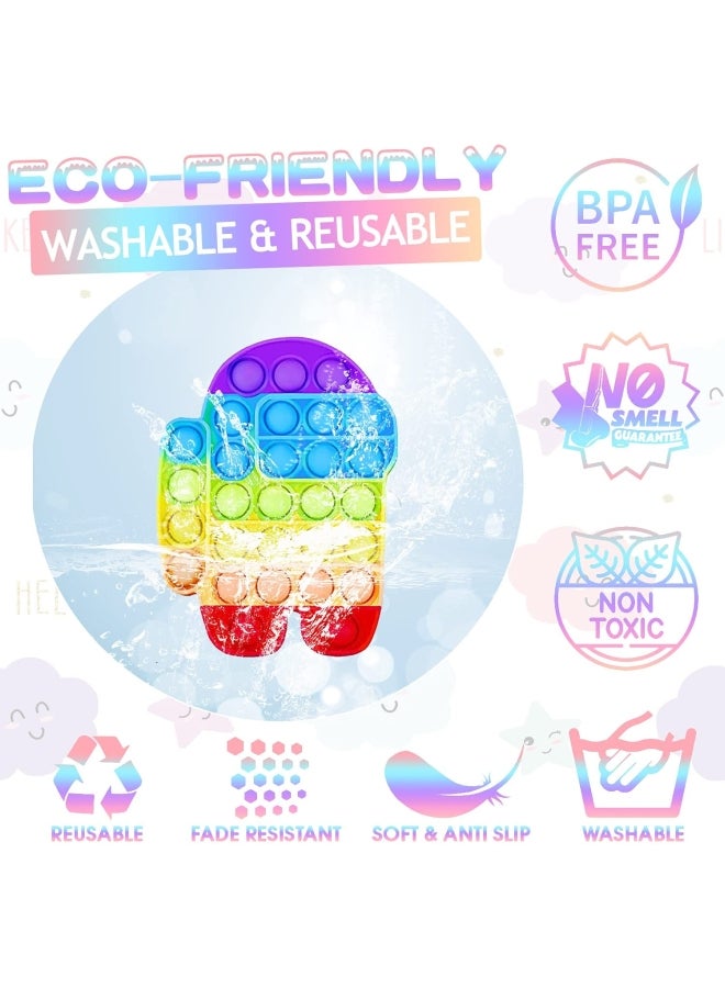 شو وو لعبة فيدجيت حسية لفرقعة الفقاعات بالضغط من 4 قطع - Image 2