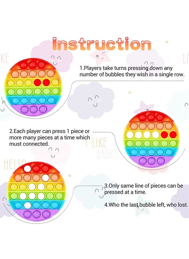 شو وو لعبة فيدجيت حسية لفرقعة الفقاعات بالضغط من 4 قطع - Image 3