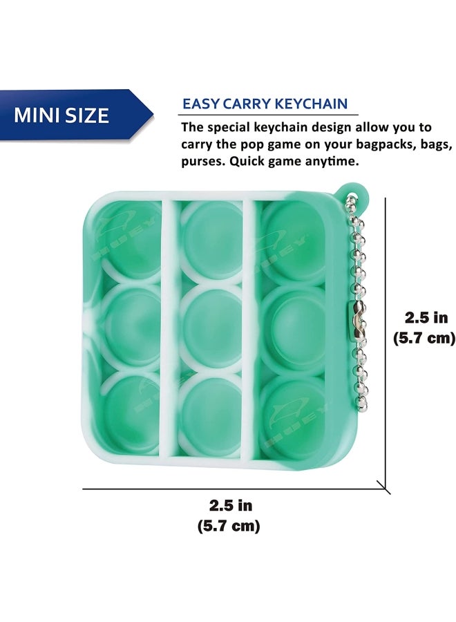 XiuWoo - 4-Piece Keychain Push Pop Bubble Fidget Toy - Image 1