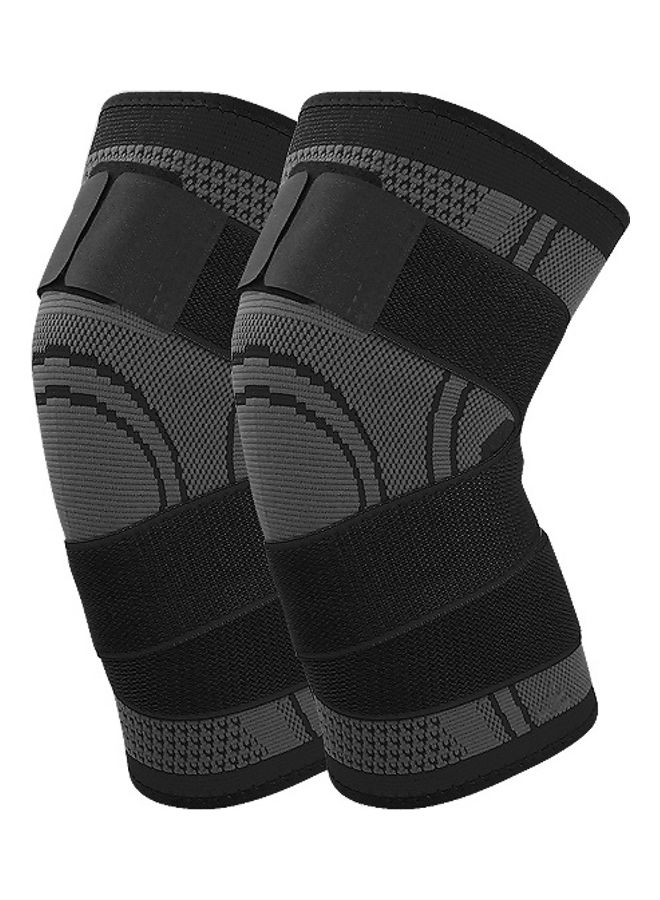 Generic 2-Piece Knee Support Nylon Pads XXL  - Image 2