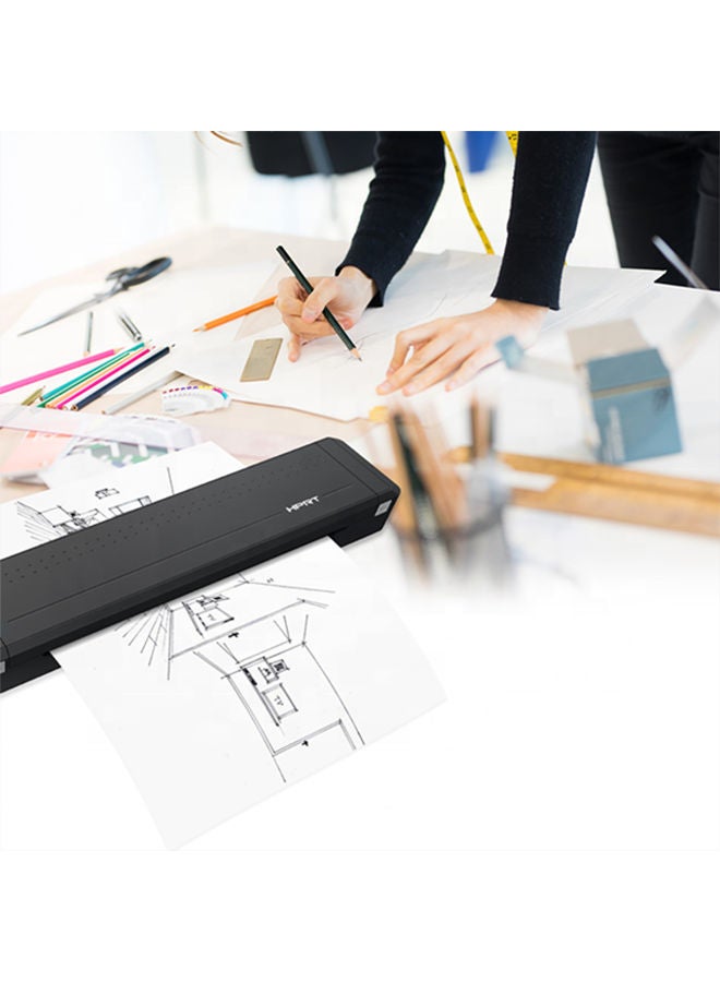 اتش بي ار تي طابعة حرارية محمولة طِراز MT800 مقاس A4 أسود - Image 2