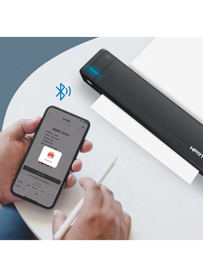 اتش بي ار تي طابعة حرارية محمولة طِراز MT800 مقاس A4 أسود - Image 5