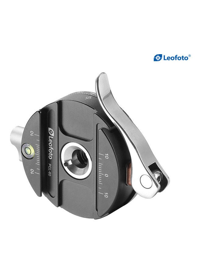 Leofoto Low Profile Ball Head With Screw Knob Panning Clamp Black  - Image 3