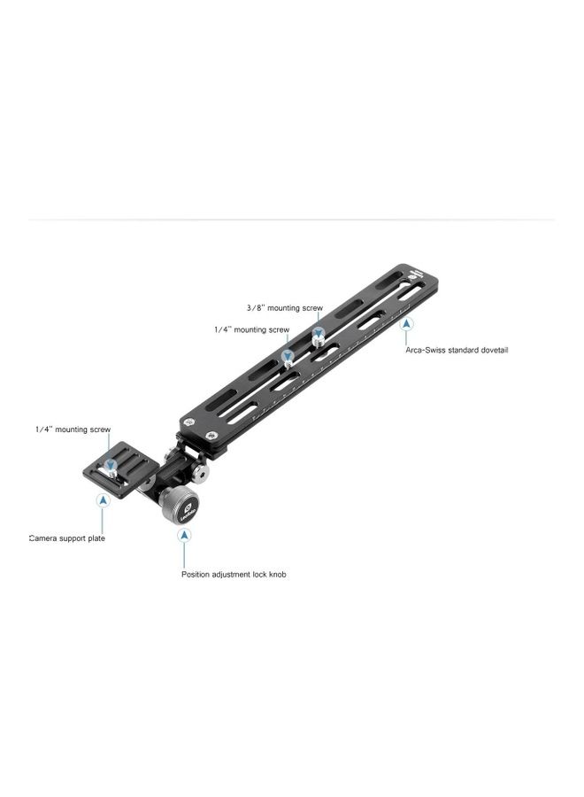 Leofoto Camera & Long Tele QR Plate Mount Black - Image 2