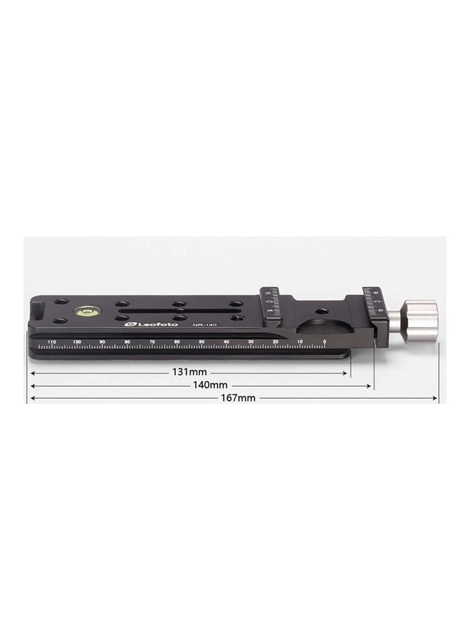 Leofoto Nodal Slide Rail And Clamp With D-Ring Screws Arca & RRS Compatible Black  - Image 2