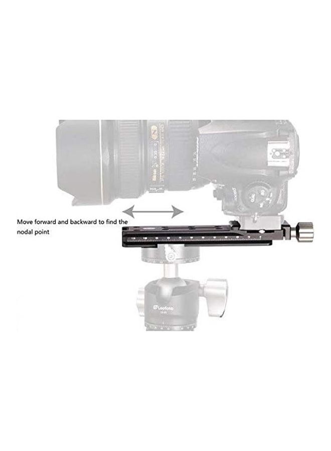 Leofoto Nodal Slide Rail And Clamp With D-Ring Screws Arca & RRS Compatible Black  - Image 3
