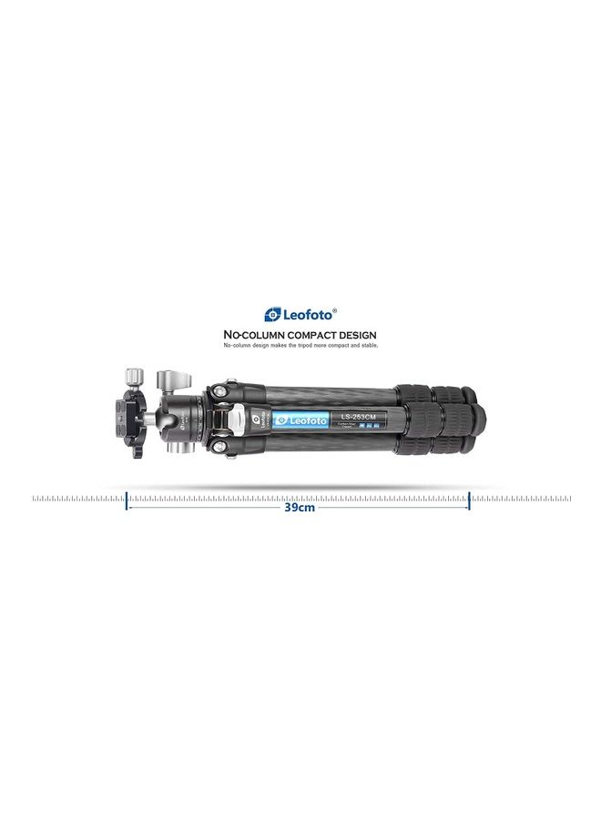Leofoto Professional Carbon Fiber Tripod And LH-30 Ball Head Black  - Image 2