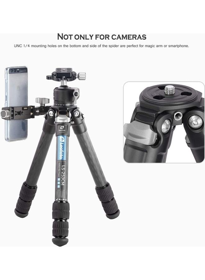 Leofoto Professional Carbon Fiber Tripod And LH-30 Ball Head Black  - Image 3