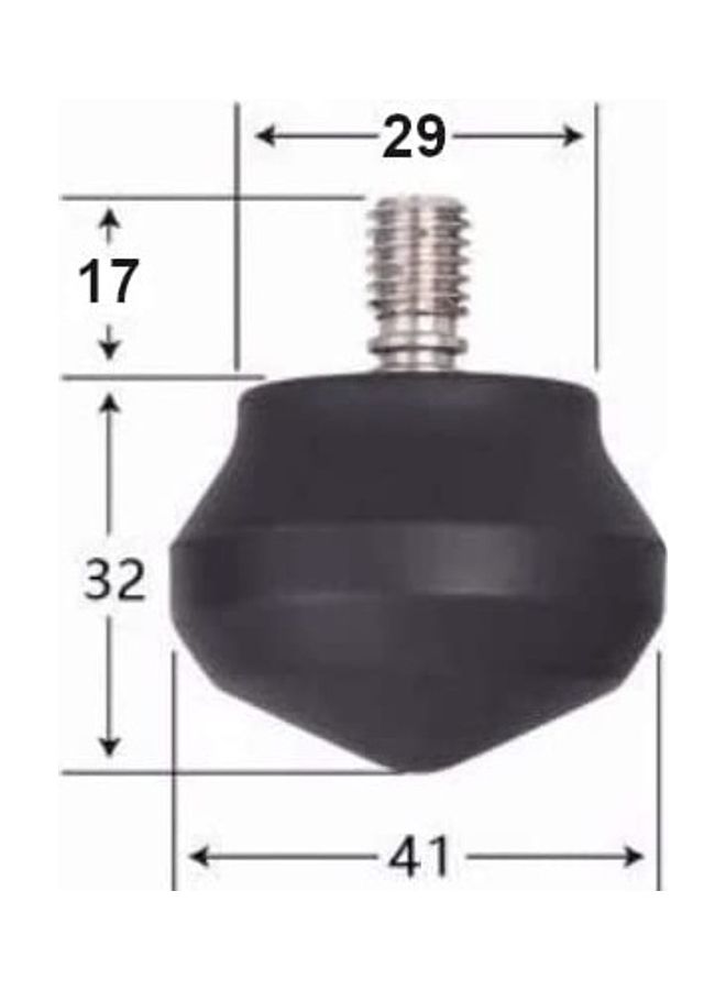 Leofoto 3-Piece Rubber Tripod Feet Stainless Steel Connectors Black  - Image 2