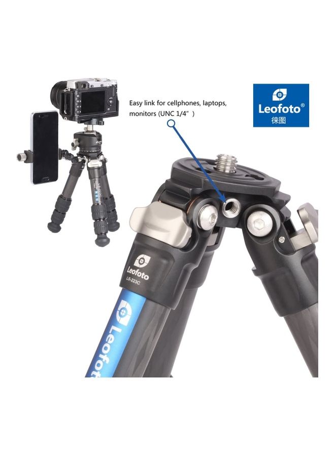 Leofoto Mini Tripod Kit Carbon Fiber CF And Low Profile Ball Head Black  - Image 4