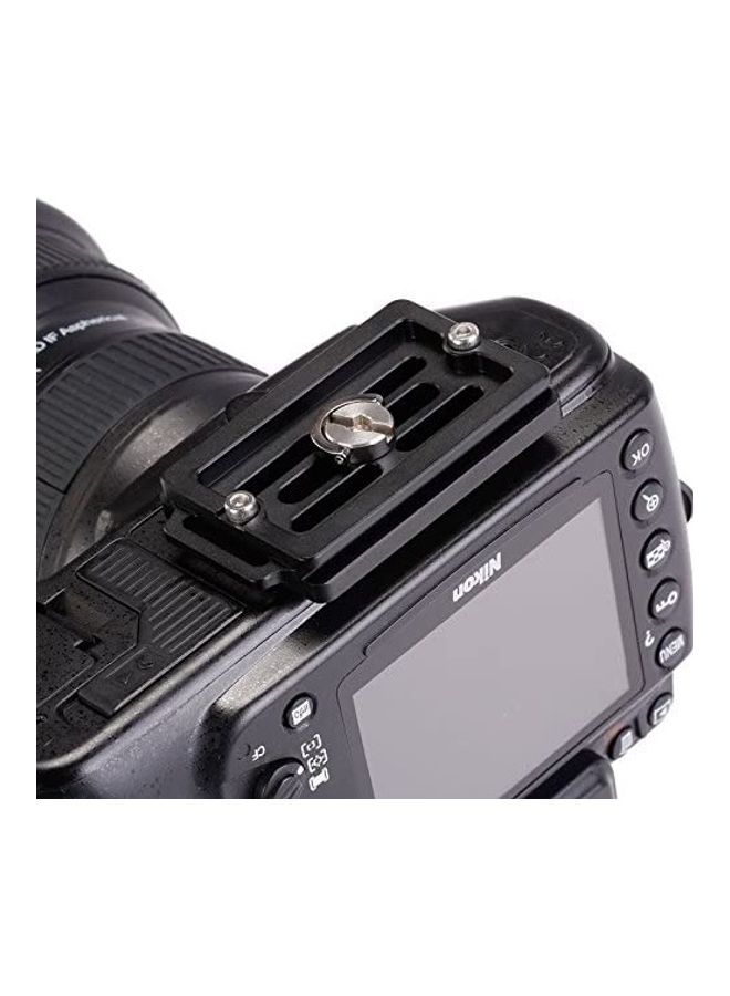 Leofoto Camera QR Plate W Strap Boss Arca / RRS Lever Clamp Black  - Image 3