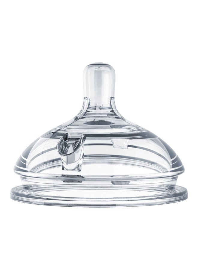 comotomo 2-Piece Replacement Silicone Nipple - Medium Flow - Image 1