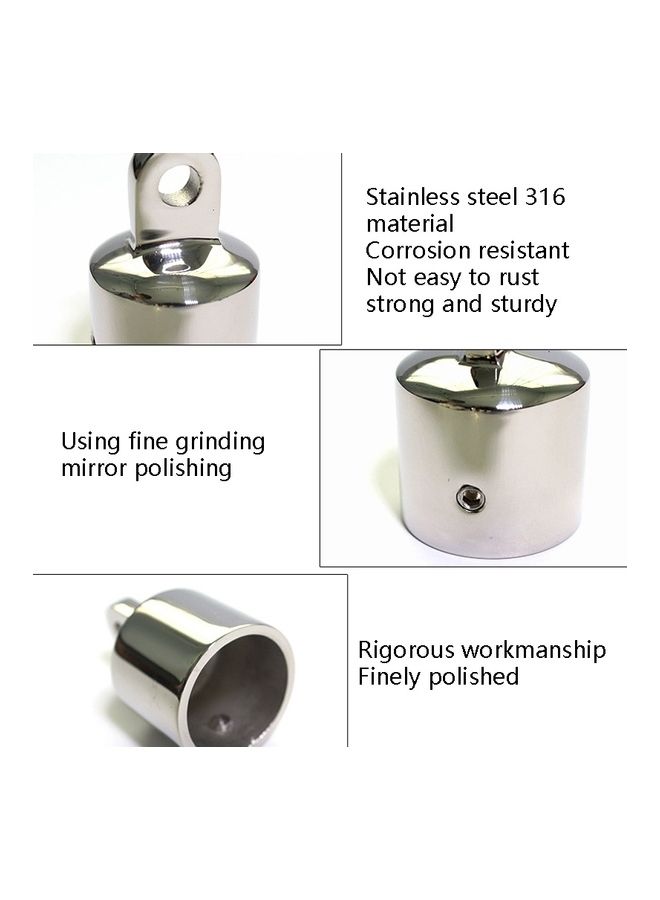 Generic Stainless Steel Eyes End Cap Suitable For Yacht Umbrellas Silver 12x6x10cm - Image 5