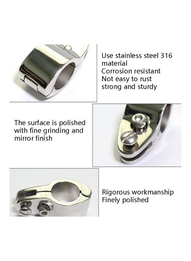 Generic Pipe Clamp With Bolt Stainless Steel Yacht Safety 15x6x10cm  - Image 5