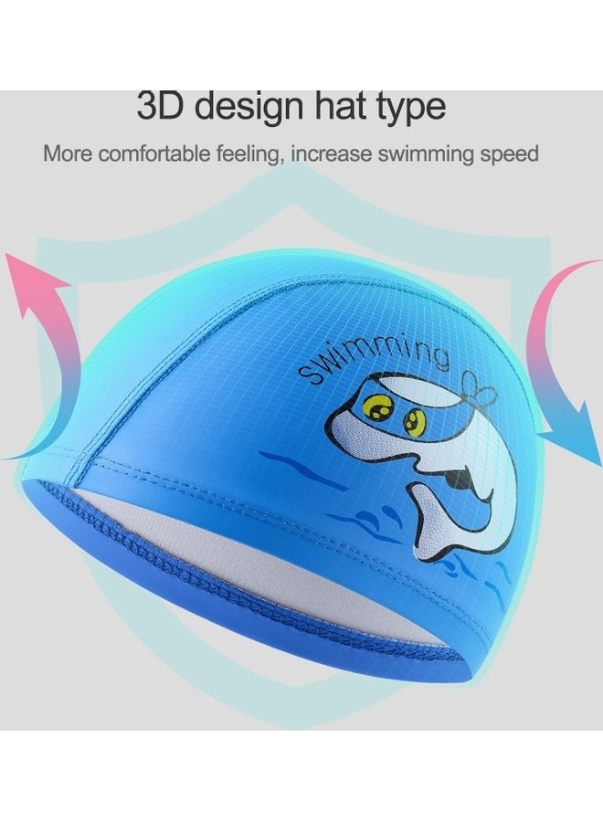 Generic Dolphin Printed Elastic Swimming Cap One Size  - Image 1