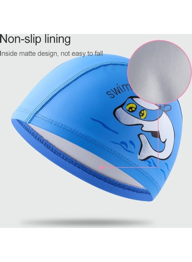 Generic Dolphin Printed Elastic Swimming Cap One Size  - Image 2