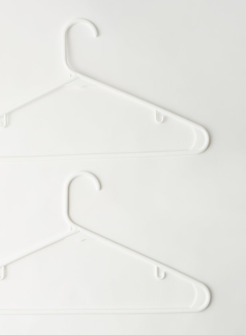 Switch 60 Piece Multi-Functional Plastic Hanger Set In Neutral Colour Made In Sturdy Material For Closet Organization White 41.5X23 cm  - Image 2