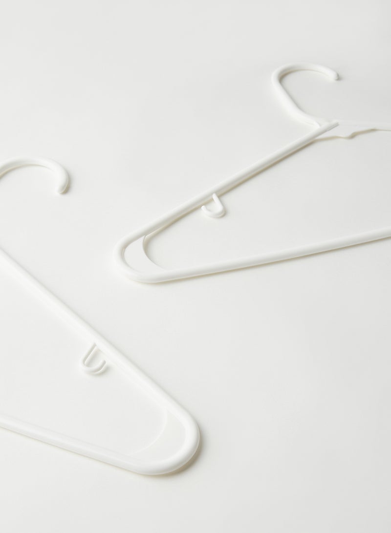 Switch 60 Piece Multi-Functional Plastic Hanger Set In Neutral Colour Made In Sturdy Material For Closet Organization White 41.5X23 cm  - Image 4